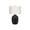 Monarch Specialties Lighting, 26 in.H, Table Lamp, Black Ceramic, Ivory / Cream Shade, Contemporary I 9705 - alternate 4